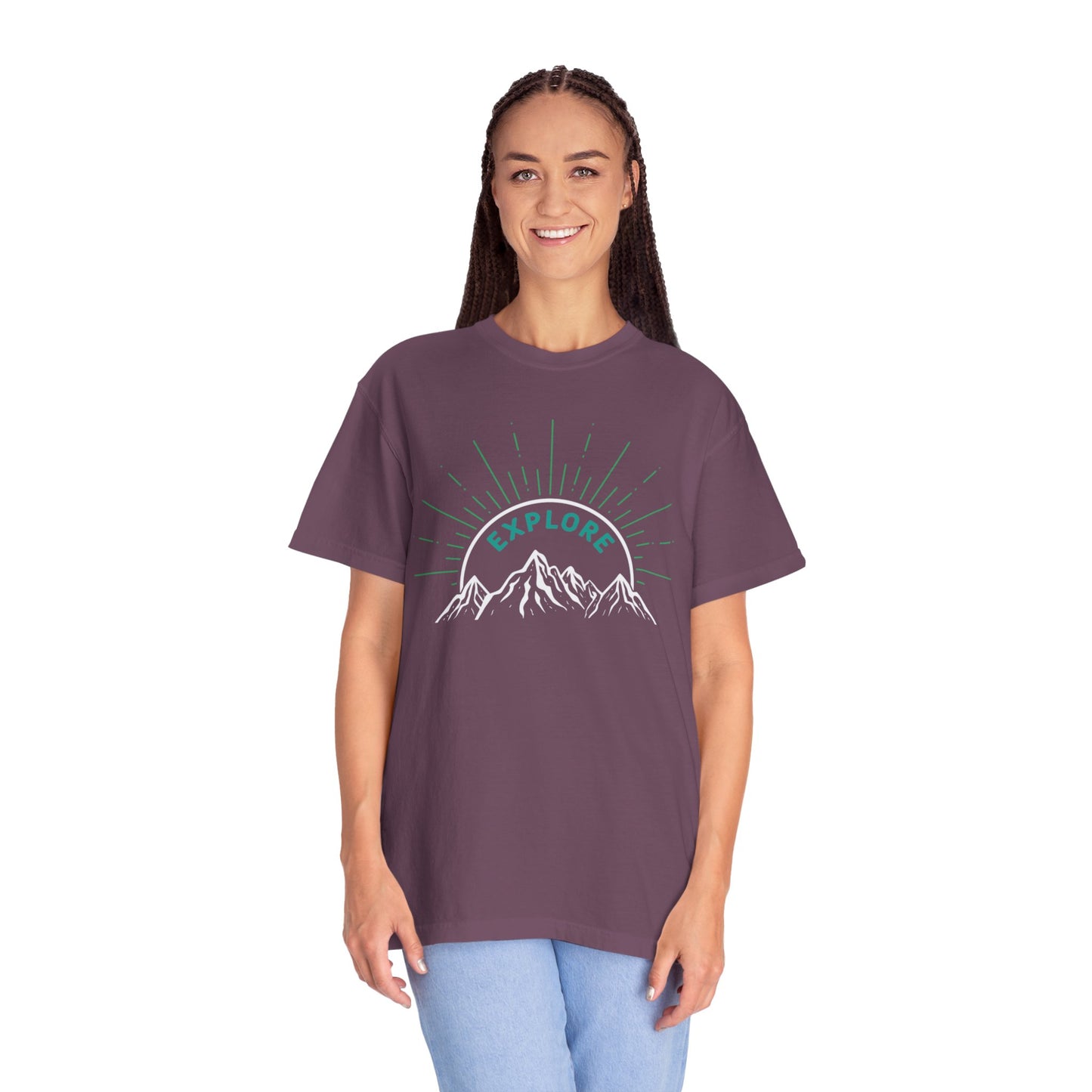 Funny Explore Mountain Adventure Tee Sarcastic Alpine Discover Camping Forest Unisex Heavy Cotton T-Shirt