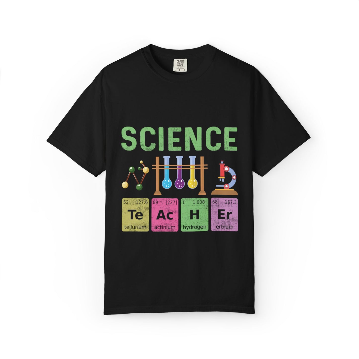 Inspirational Science Microscope Periodic Table Science Lab Chemicals Unisex Heavy Cotton T-Shirt