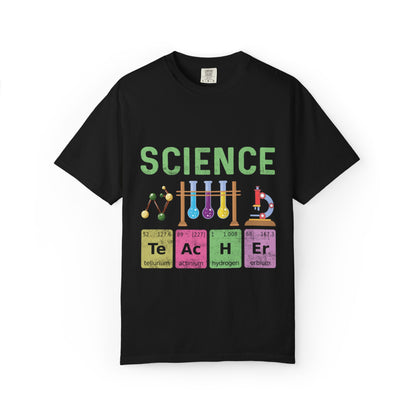 Inspirational Science Microscope Periodic Table Science Lab Chemicals Unisex Heavy Cotton T-Shirt