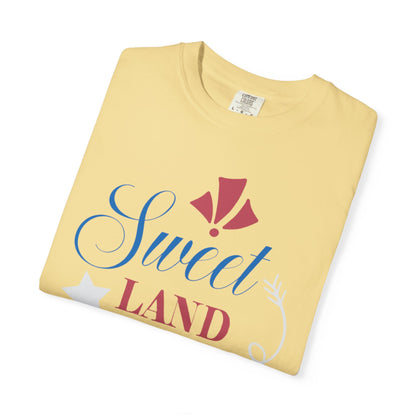 Sweet Land Of Liberty Equality American Values Country Love USA Flag Patriotic Tee Loyalty Fairness Unity Unisex Heavy Cotton T-Shirt