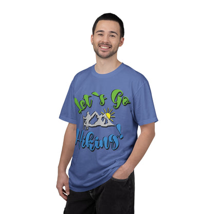 Let’s Go Hiking! Trendy Tee Adventure Mountain Hut Fun Activities Unisex Heavy Cotton T-Shirt