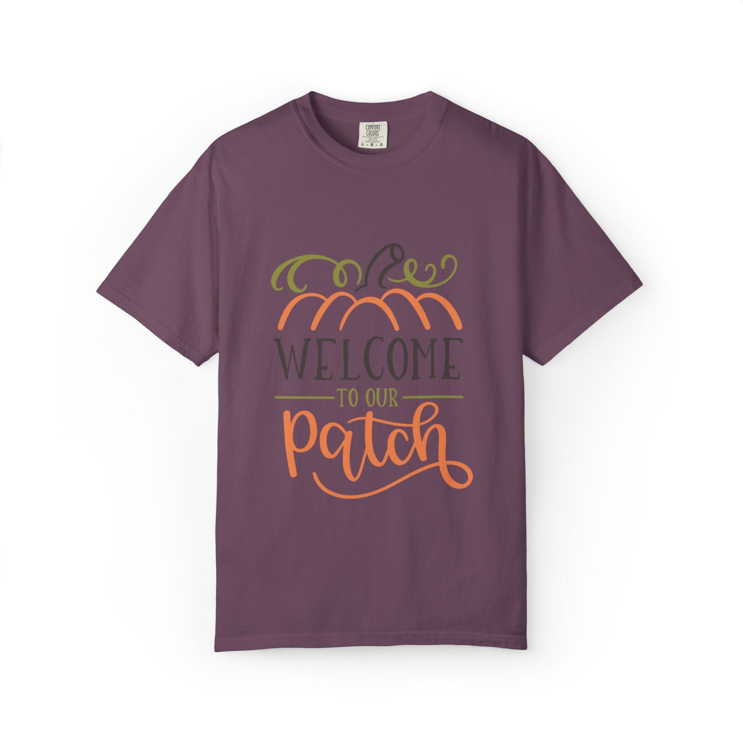 Welcome To Our Patch Harvest Festival Autumn Pumpkins Tee Fall Activities Farm Visit Family Fun Unisex Heavy Cotton T-Shirt