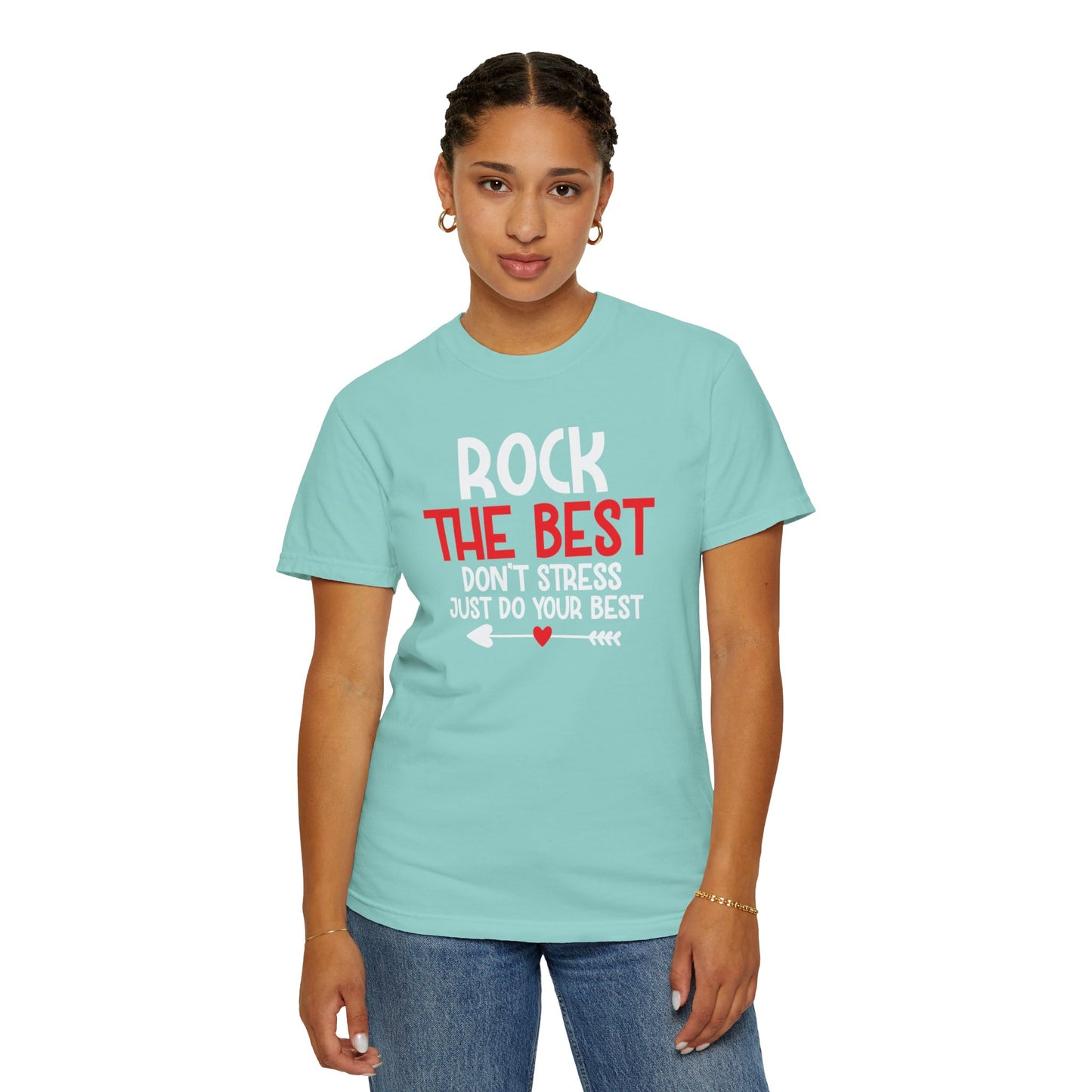 Motivational Rock The Best Stop Wishing Start Doing Action Goal Setting Modern Tee Achievement Self-Improvement Unisex Heavy Cotton T-Shirt