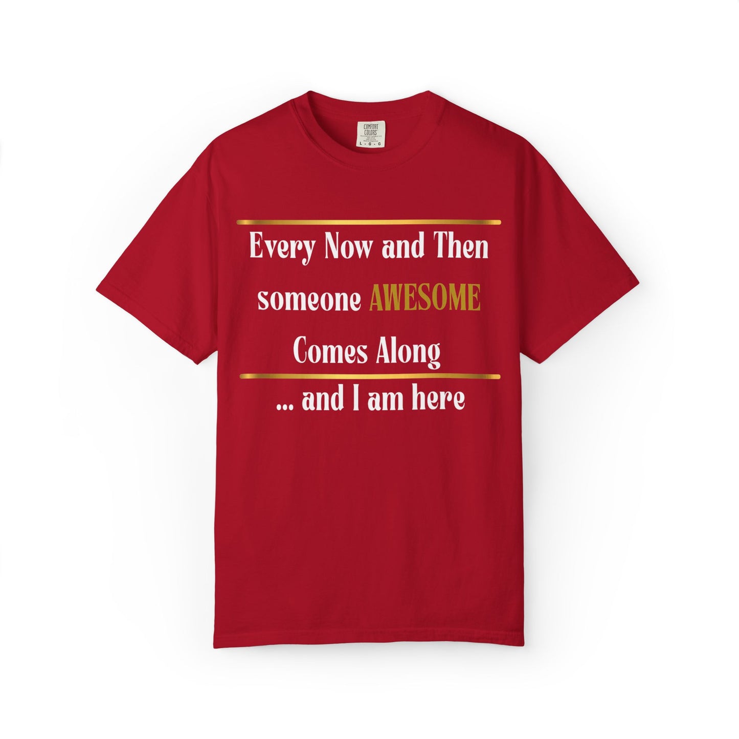 Every Now And Then Someone Awesome Comes Along.... And I Am Here - Unisex Garment-Dyed T-shirt