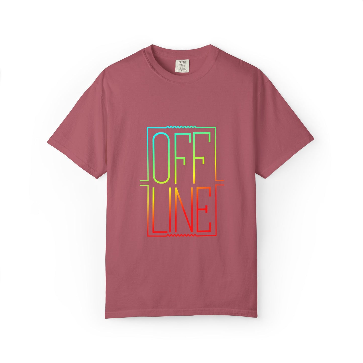 Offline Tech-Free Funny Tee Unplugged Disconnect Relaxation Peaceful Living No Screen Digital Break Unisex Heavy Cotton T-Shirt