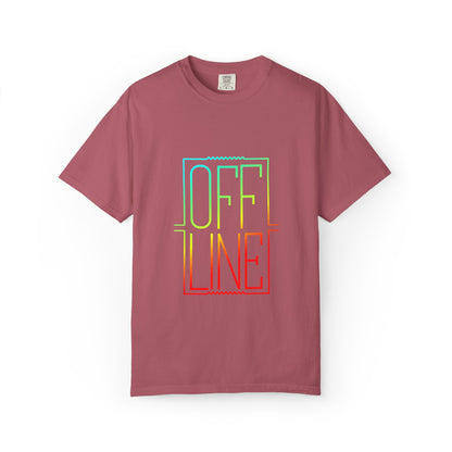Offline Tech-Free Funny Tee Unplugged Disconnect Relaxation Peaceful Living No Screen Digital Break Unisex Heavy Cotton T-Shirt