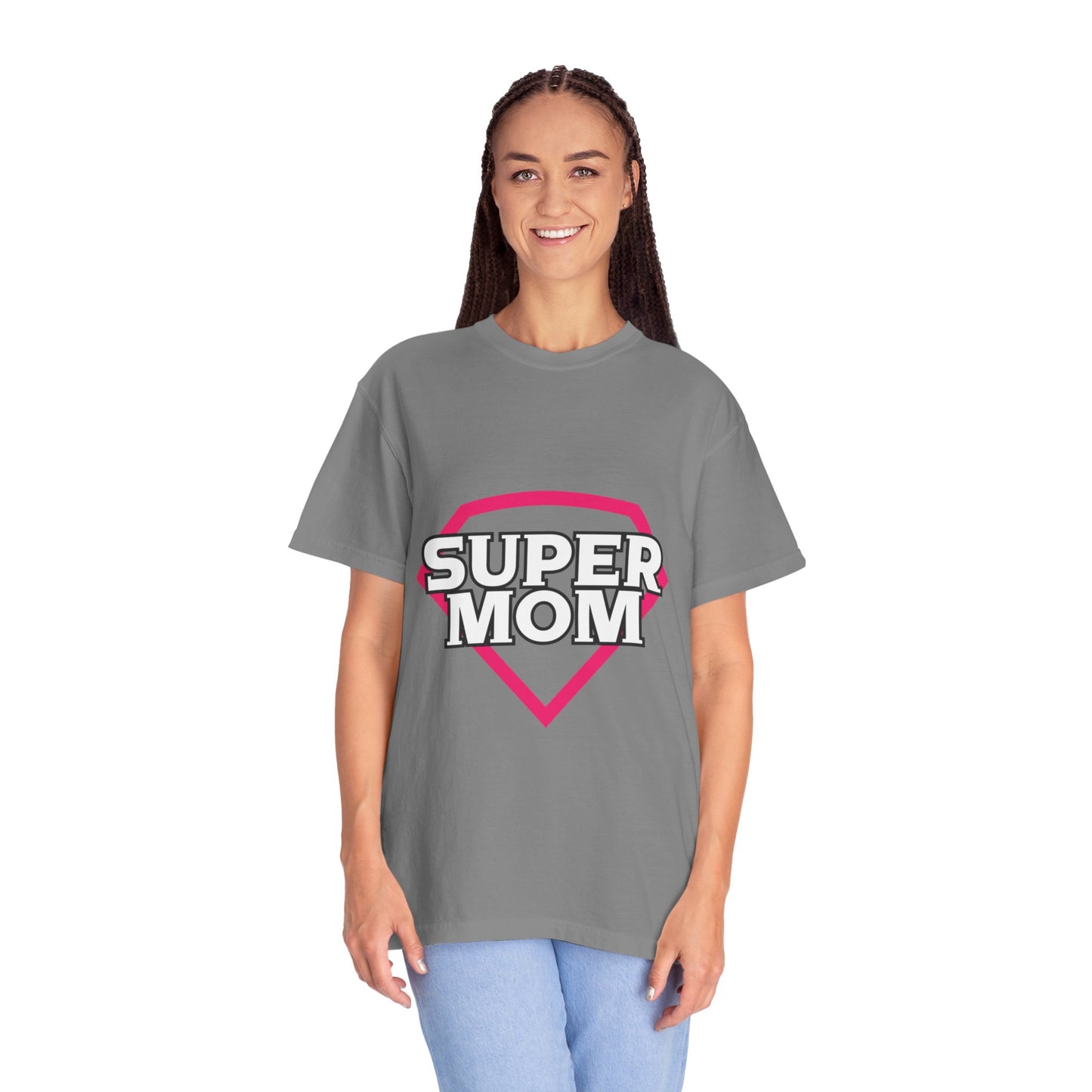 Cute Super Mom Motherhood Mama Love Master Multitasker Life Giver Wonder Woman Unisex Heavy Cotton T-Shirt