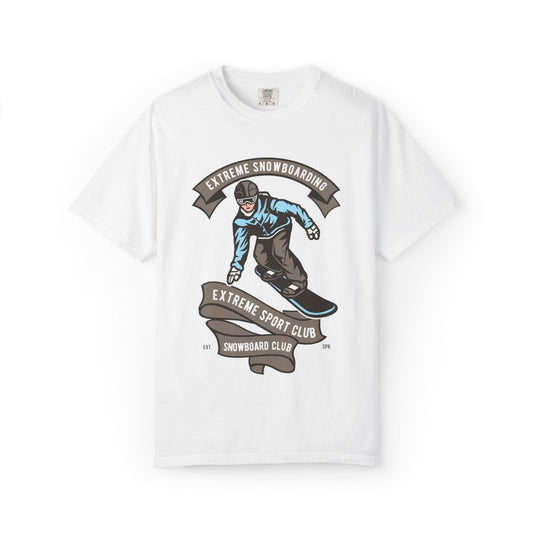 Extreme Snowboarding Sports Club Holly Jolly Winter Tee Wonderland Unisex Heavy Cotton T-Shirt