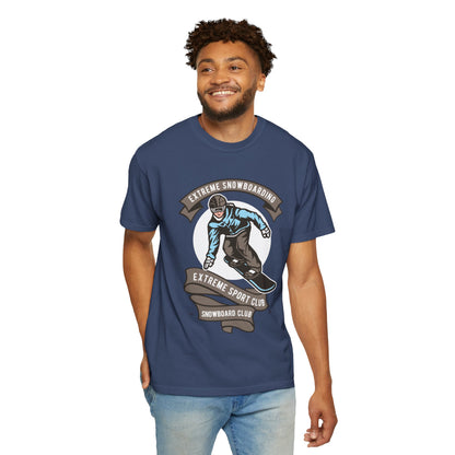 Extreme Snowboarding Sports Club Holly Jolly Winter Tee Wonderland Unisex Heavy Cotton T-Shirt