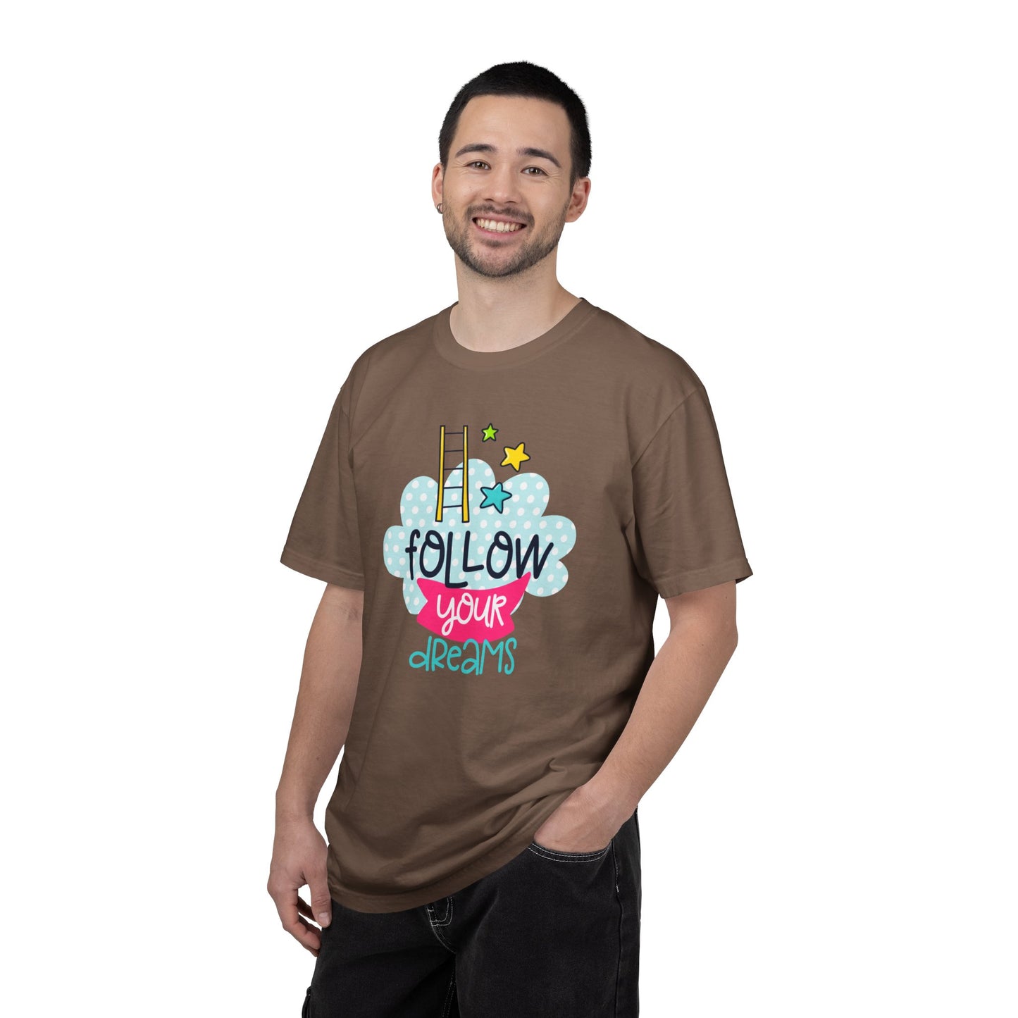 Follow Your Dreams Aspiration Determination Courage Night Wishes Unisex Heavy Cotton T-Shirt
