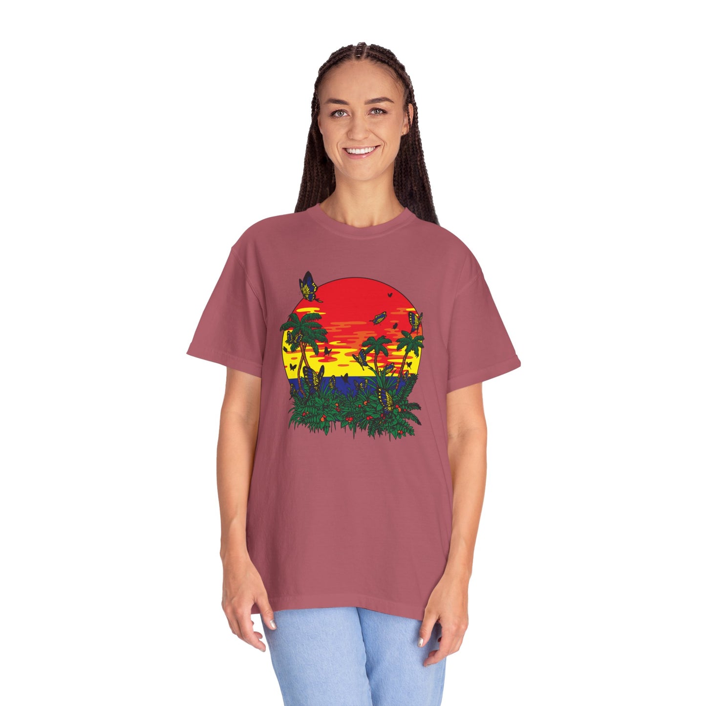 Palm Trees Island Summer Trendy Tee Sunshine Days Ice Cream Summer Camp Beachcombing Anchor Unisex Heavy Cotton T-Shirt