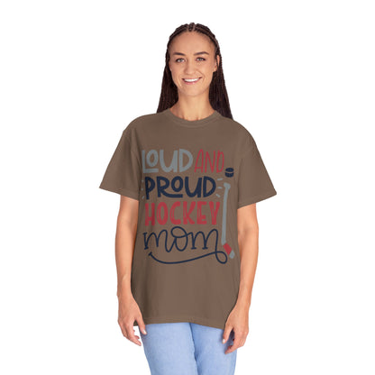 Loud & Proud Hockey Mom Power Play Cheering Stickhandling Sports Tee Legend Unisex Heavy Cotton T-Shirt