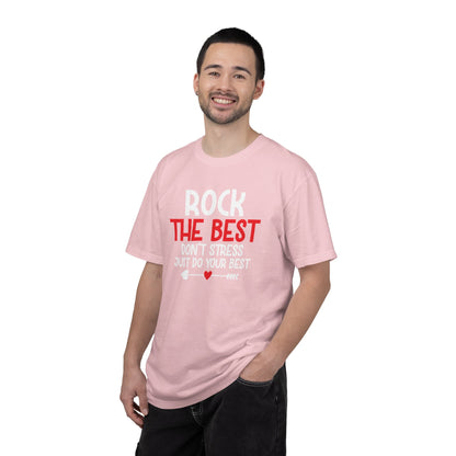 Motivational Rock The Best Stop Wishing Start Doing Action Goal Setting Modern Tee Achievement Self-Improvement Unisex Heavy Cotton T-Shirt