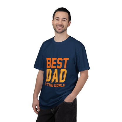 Best Dad In The World Fatherhood Excellence Tee Family Champion Role Model Unisex Heavy Cotton T-Shirt