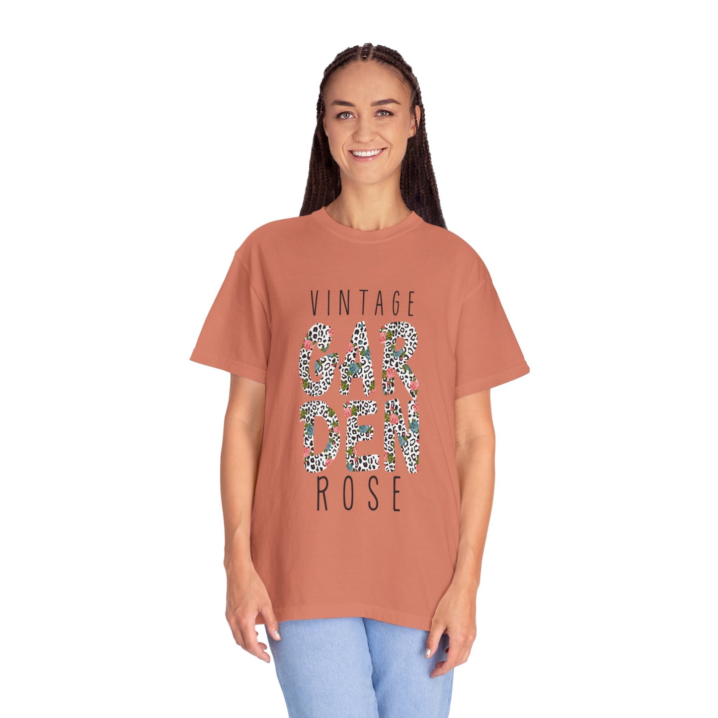 Vintage Garden Rose Heartwarming Lovely Trendy Tee Sweet Charismatic Beautiful Fragrance Happiness Unisex Heavy Cotton T-Shirt