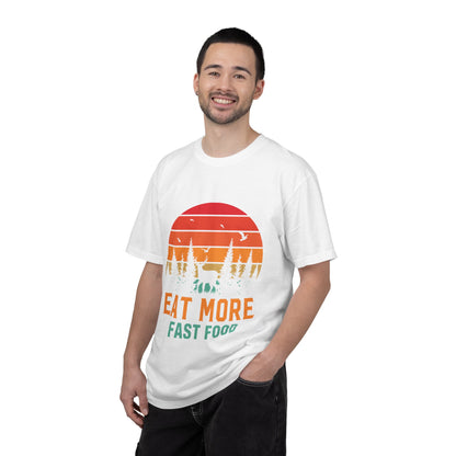Funny Eat More Fast Food Quick Meals Fried Chicken Burgers Hunting Season Sarcastic Forest Deer Hunting Unisex Heavy Cotton T-Shirt