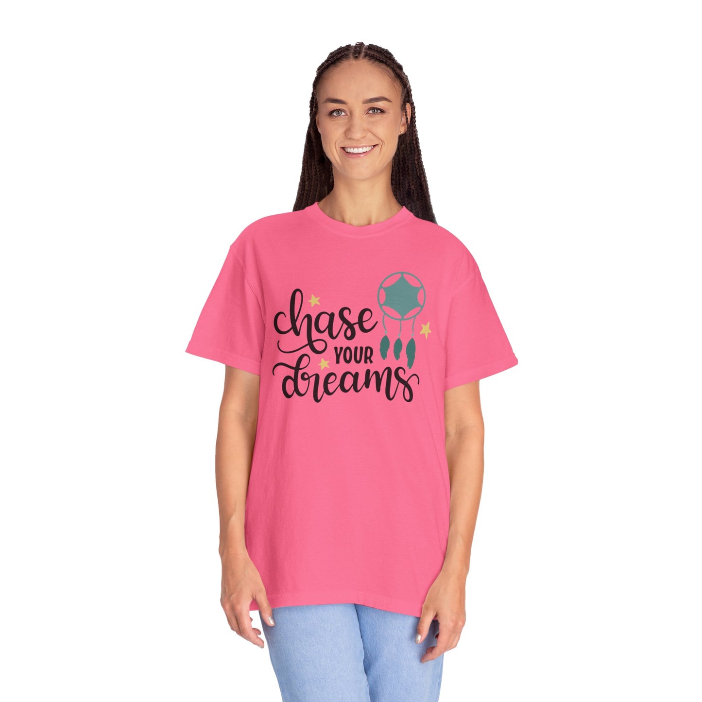 Chase Your Dreams Creativity Imagination Tee Determination Reach For The Stars Unisex Heavy Cotton T-Shirt