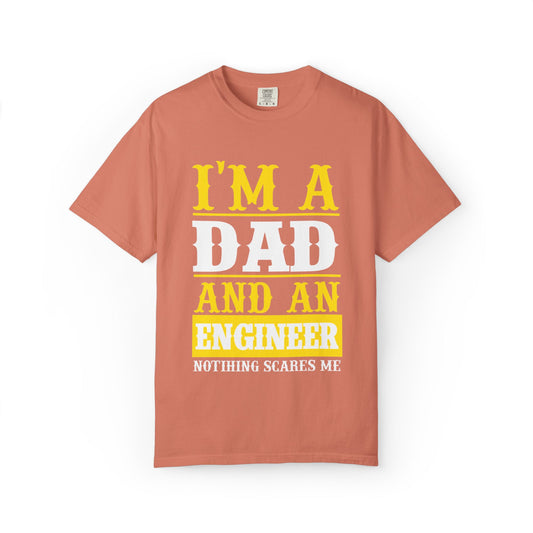 Proud Dad I’m Dad And An Engineer Fatherhood Role Model Problem-solving Critical Thinking Unisex Heavy Cotton T-Shirt