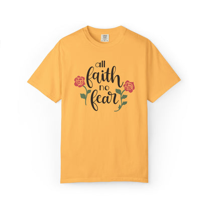 All Faith No Fear Stop Wishing Start Doing Action Goal Setting Modern Tee Achievement Self-Improvement Unisex Heavy Cotton T-Shirt