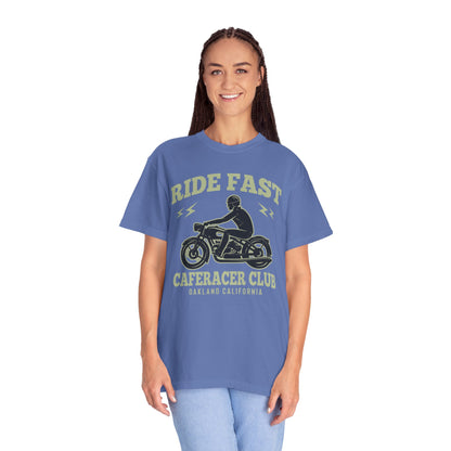 Thriller Ride Fast Caferacer Motorcycle Club Bike Lovers High-speed Adventure Bike Unisex Heavy Cotton T-Shirt