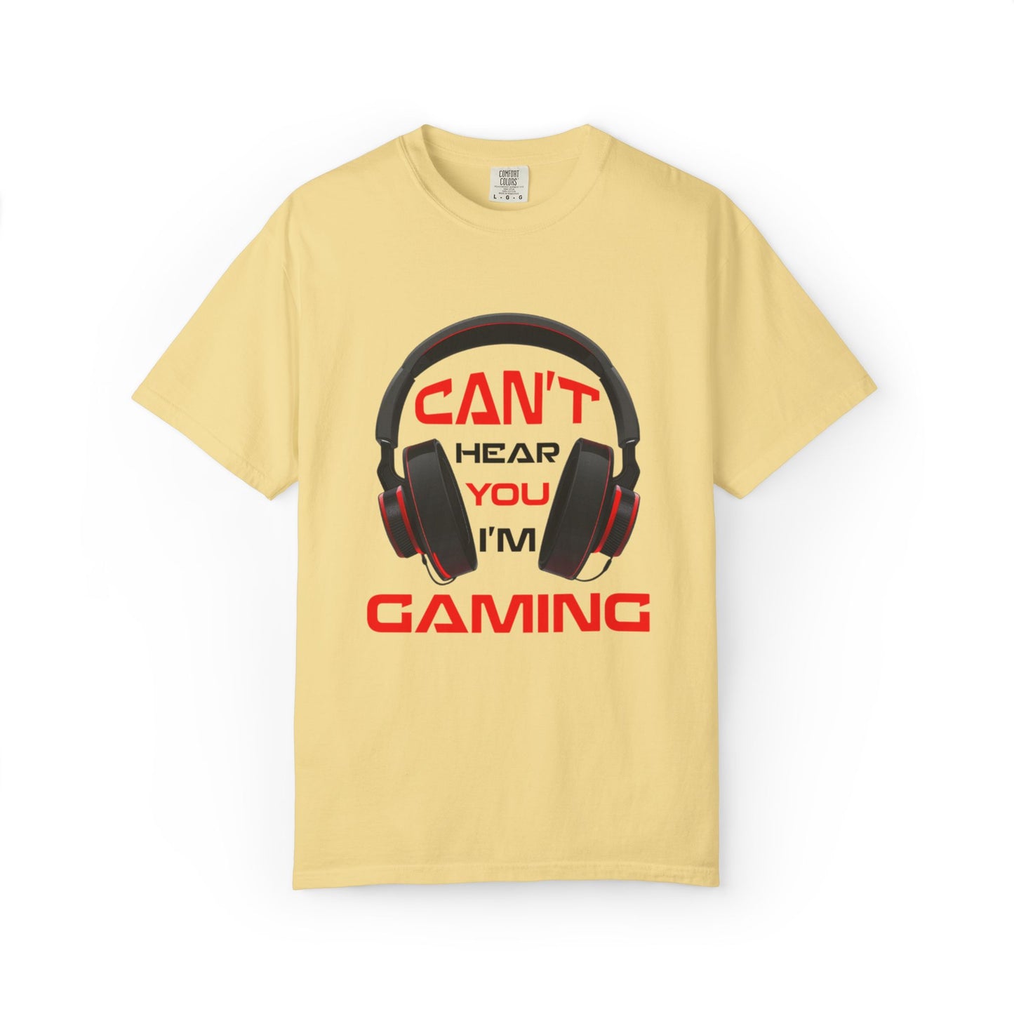 Can’t Hear You I’M Gaming Funny Trendy Tee Cool Gamer Headphones Pro Video Games Lover Game Focused Unisex Heavy Cotton T-Shirt
