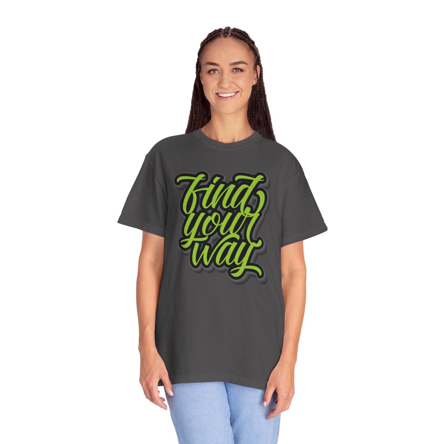 Find Your Way Direction Guidance Tee Exploration Adventure Destination Unisex Heavy Cotton T-Shirt