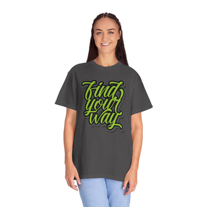 Find Your Way Direction Guidance Tee Exploration Adventure Destination Unisex Heavy Cotton T-Shirt