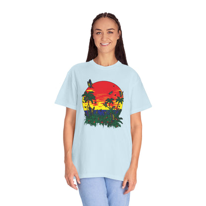 Palm Trees Island Summer Trendy Tee Sunshine Days Ice Cream Summer Camp Beachcombing Anchor Unisex Heavy Cotton T-Shirt