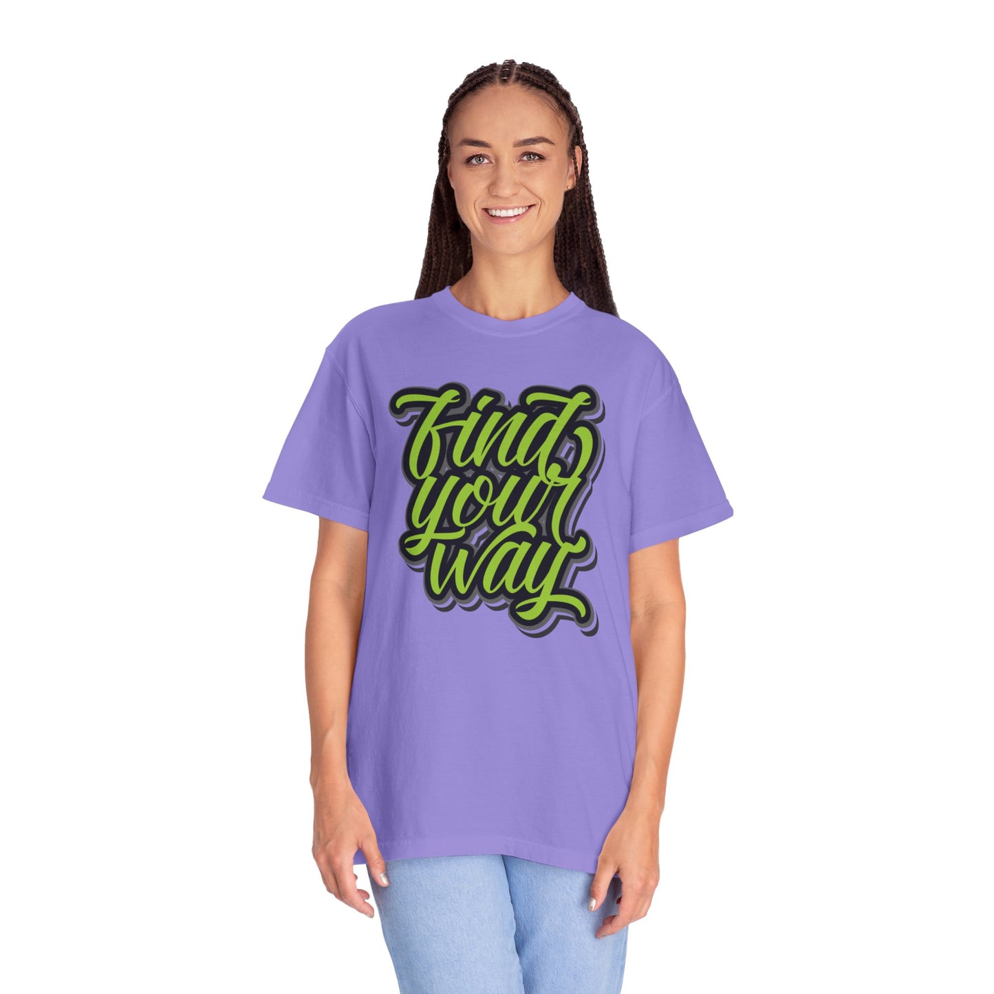 Find Your Way Direction Guidance Tee Exploration Adventure Destination Unisex Heavy Cotton T-Shirt