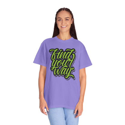 Find Your Way Direction Guidance Tee Exploration Adventure Destination Unisex Heavy Cotton T-Shirt