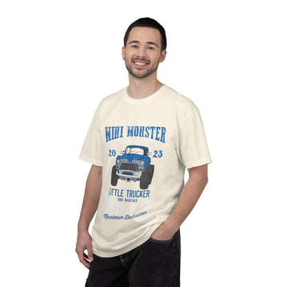 Funny Mini Monster Truck Manic Speed Truck Power Sarcastic Extreme Adventure Four-Wheel Drive Unisex Heavy Cotton T-Shirt
