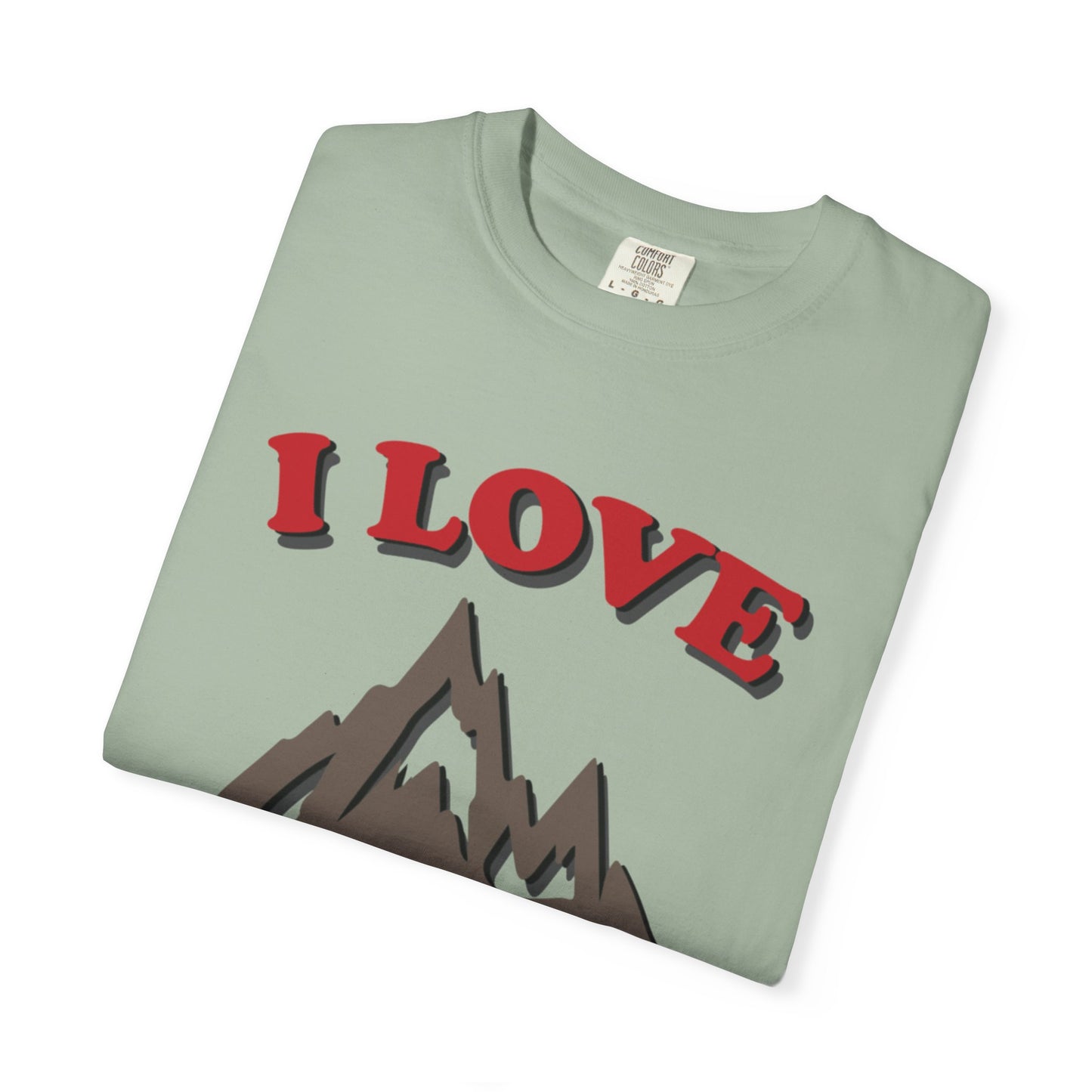 I Love Hiking Trendy Tee Adventure Mountain Hut Belays Ropes Fun Activities Unisex Heavy Cotton T-Shirt