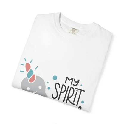 My Spirit Animal Is a Narwhal Unicorn Of The Sea Tusk Tee Inuit Culture Migration Unisex Heavy Cotton T-Shirt