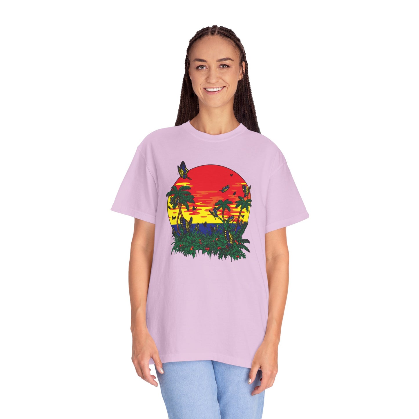 Palm Trees Island Summer Trendy Tee Sunshine Days Ice Cream Summer Camp Beachcombing Anchor Unisex Heavy Cotton T-Shirt