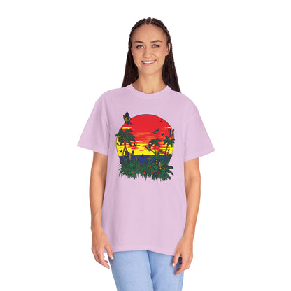 Palm Trees Island Summer Trendy Tee Sunshine Days Ice Cream Summer Camp Beachcombing Anchor Unisex Heavy Cotton T-Shirt