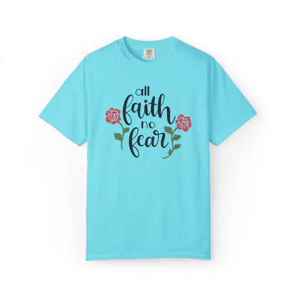 All Faith No Fear Stop Wishing Start Doing Action Goal Setting Modern Tee Achievement Self-Improvement Unisex Heavy Cotton T-Shirt