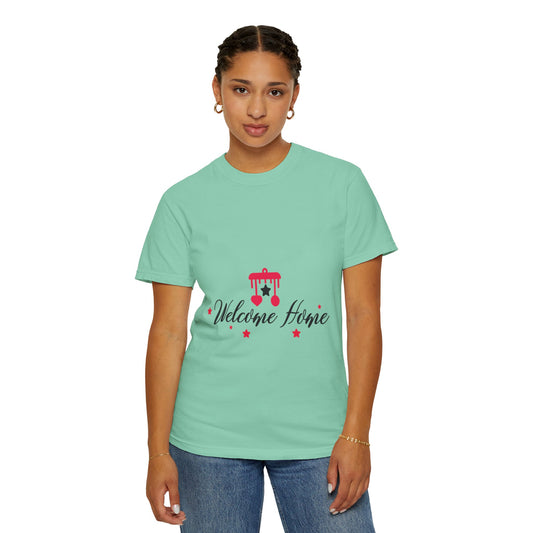 Welcome Home Peaceful Paradise Tee Cherished Space Heartfelt Haven Unisex Heavy Cotton T-Shirt