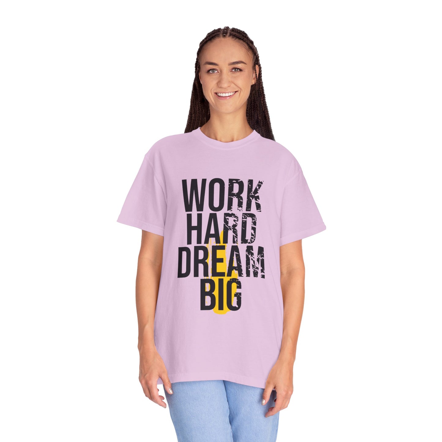 Work Hard Dream Big Creativity Imagination Tee Determination Reach For The Stars Unisex Heavy Cotton T-Shirt