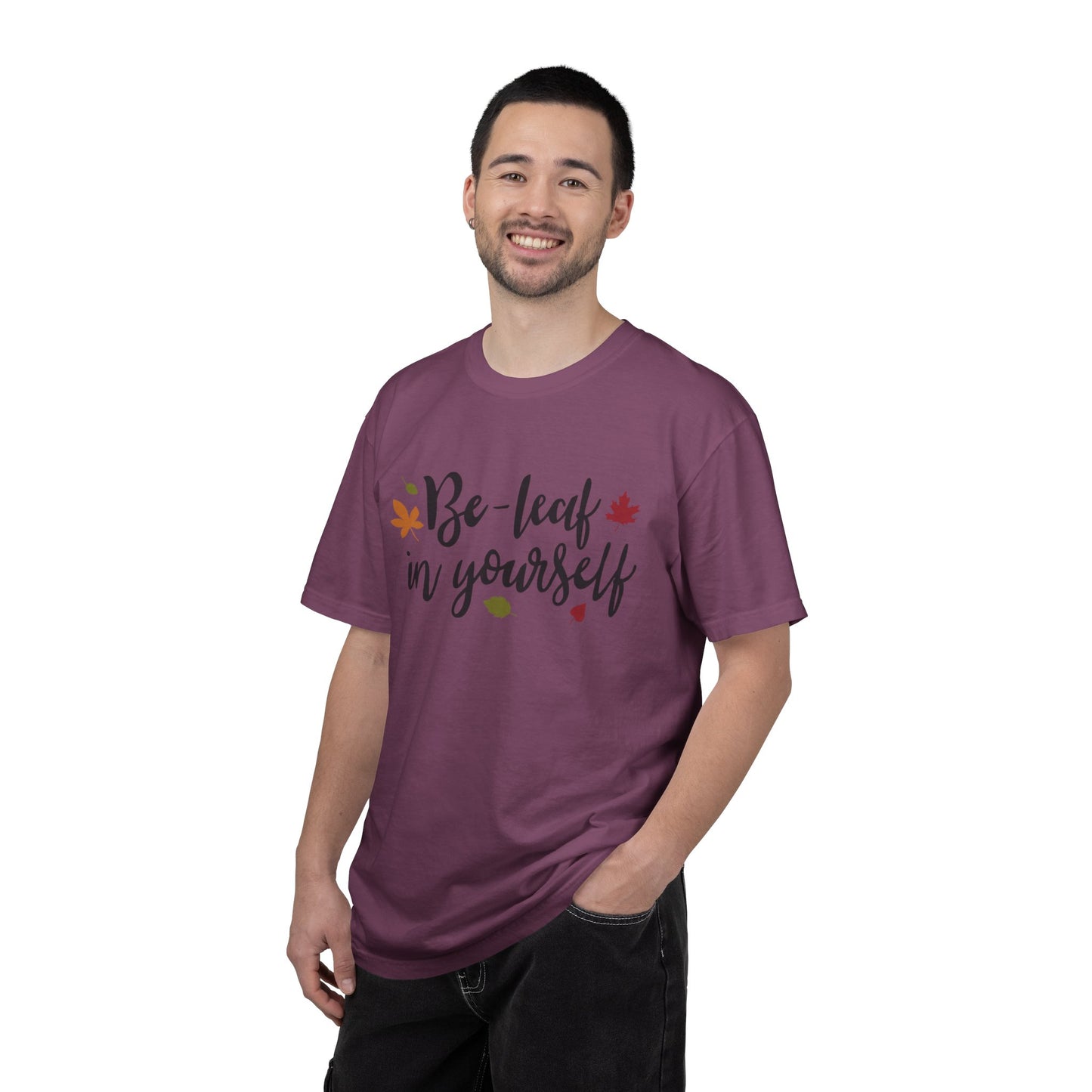 Be Leaf In Yourself Embracing Challenges Tee Unbreakable Will Relentless Spirit Unyielding Determination Unisex Heavy Cotton T-Shirt