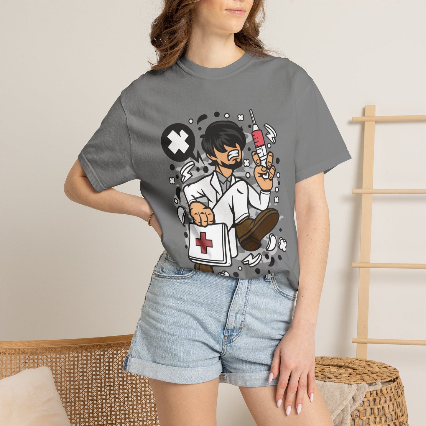 Doctor Superpower Medical Mastery Wellness Warriors Tee Medical Mentor Unisex Heavy Cotton T-Shirt