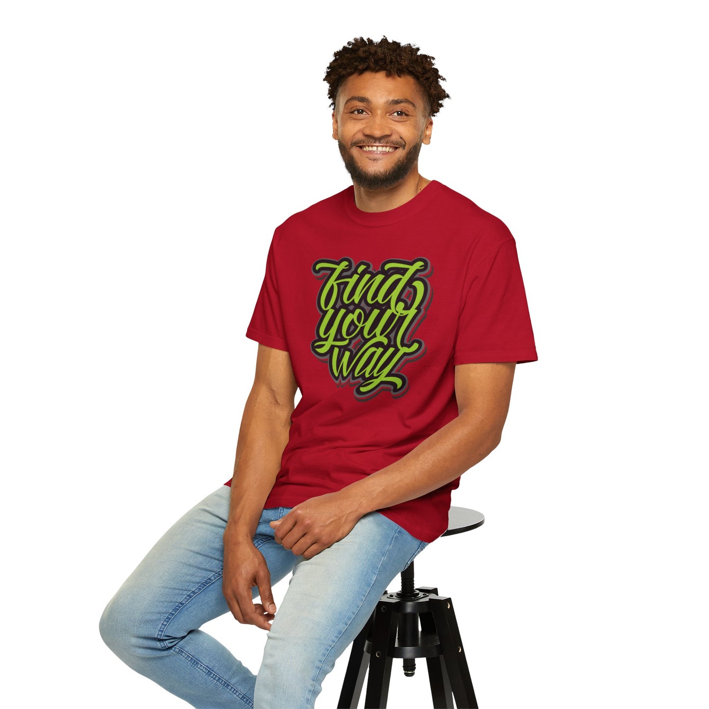 Find Your Way Direction Guidance Tee Exploration Adventure Destination Unisex Heavy Cotton T-Shirt