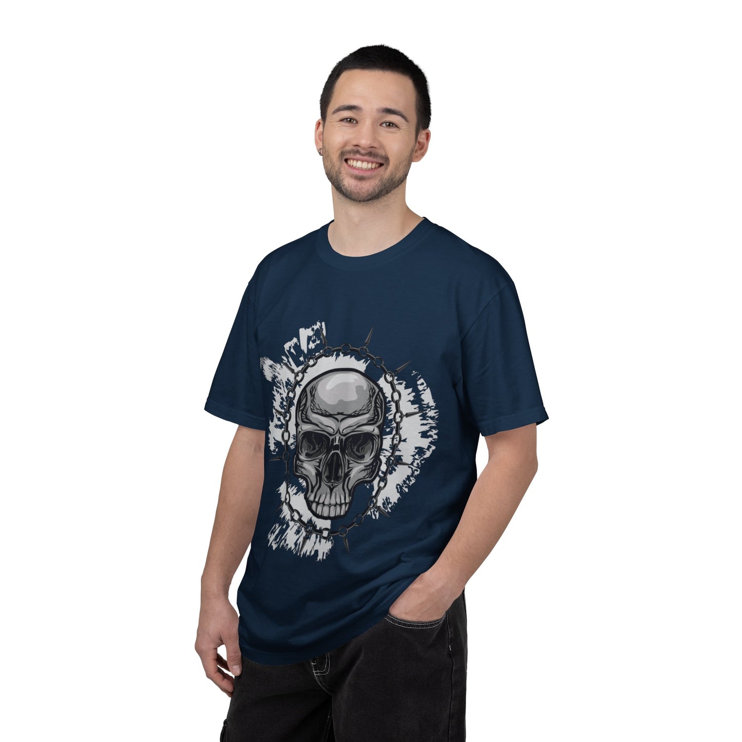Chain Skull Cranium Head Anatomy Bones Trend Tee Horror Creepy Head X-ray Unisex Heavy Cotton T-Shirt