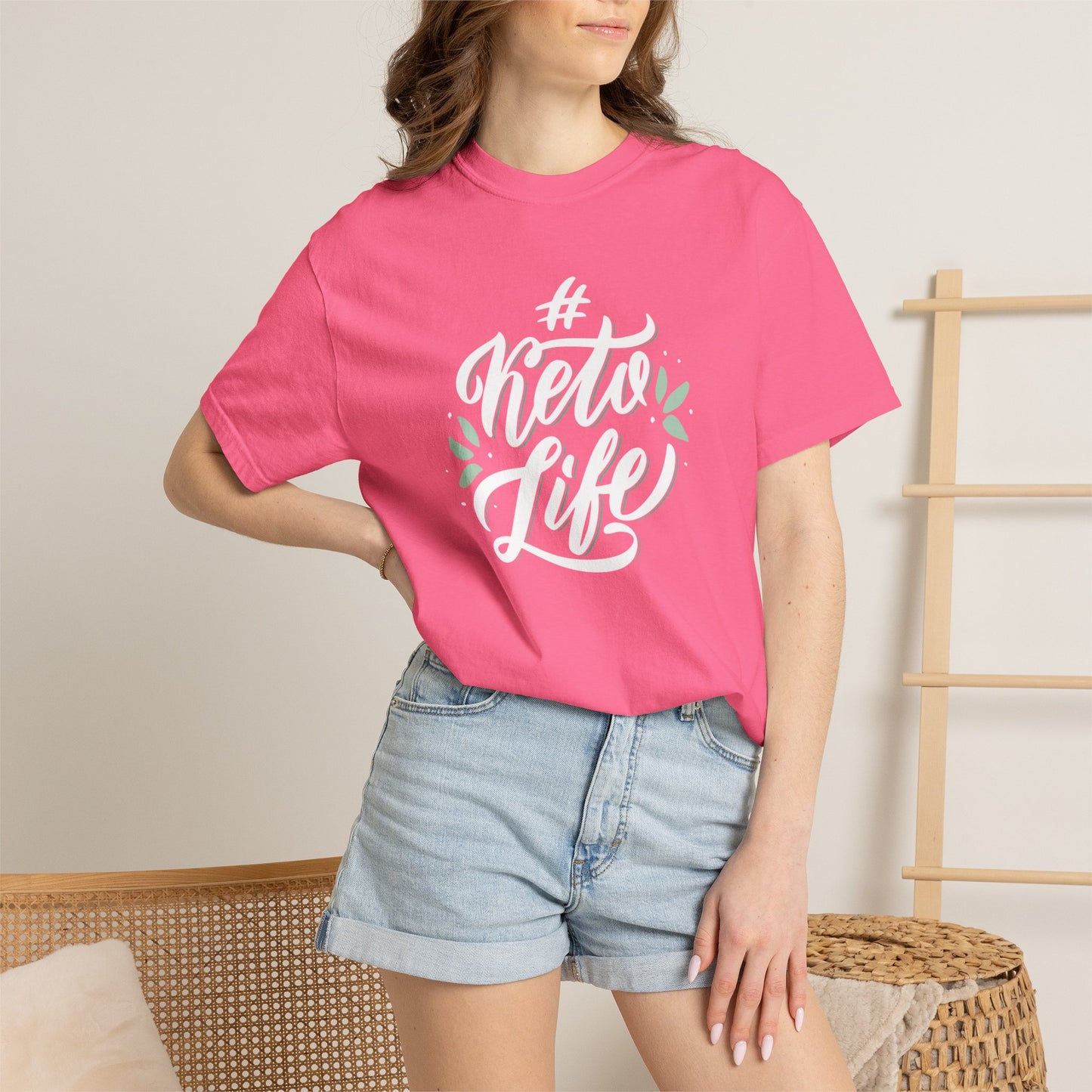 Keto Life Low-Carb Vegetables Tee Moderate Protein Fat Adaptation Intermittent Fasting Unisex Heavy Cotton T-Shirt