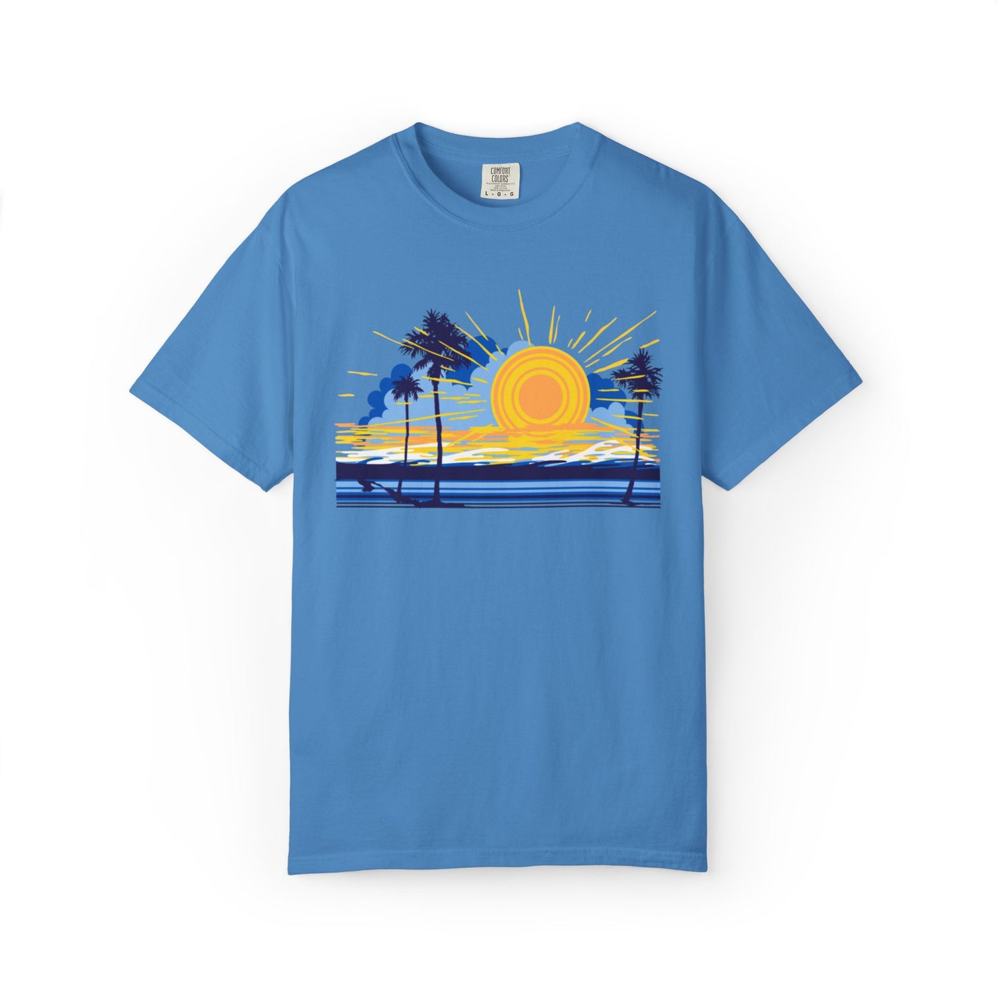 Sunset And Beach Summer Trendy Tee Sunshine Days Ice Cream Summer Camp Beachcombing Anchor Unisex Heavy Cotton T-Shirt