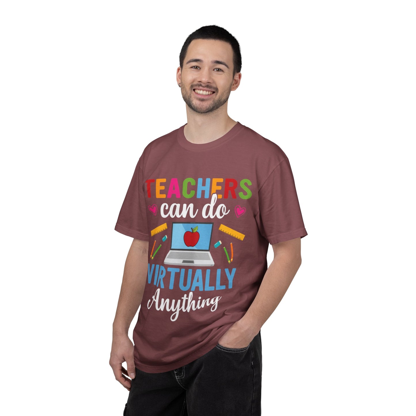 Inspirational Teacher Can Do Virtually Anything Enlightenment Bridge Builder Lifelong Mission Unisex Heavy Cotton T-Shirt