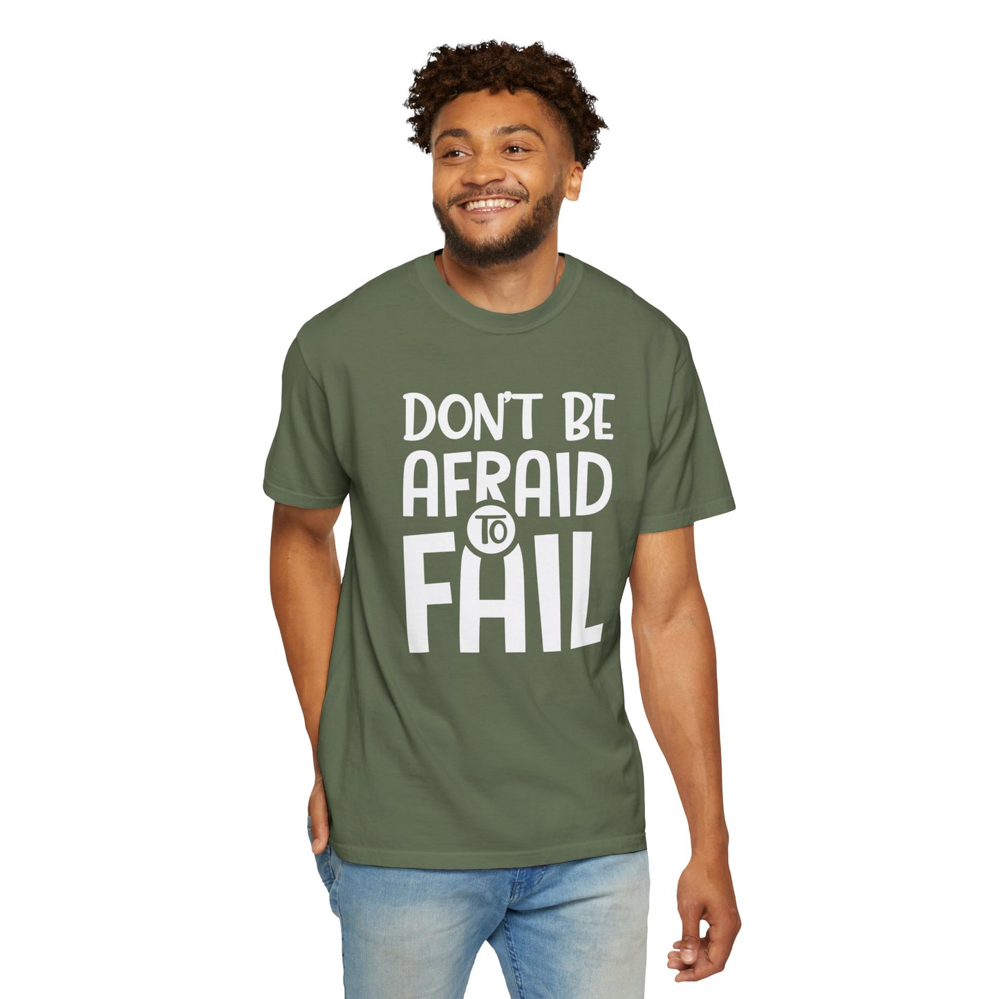 Motivational Don’t Be Afraid To Fail Hard Work Rise Above Positivity Determination Progress Dedication Unisex Heavy Cotton T-Shirt