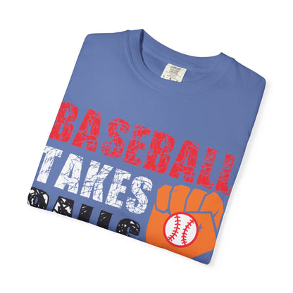 Baseball Takes Ball Defensive Prowess Tee Fielding Excellence Outfield Expertise Unisex Heavy Cotton T-Shirt
