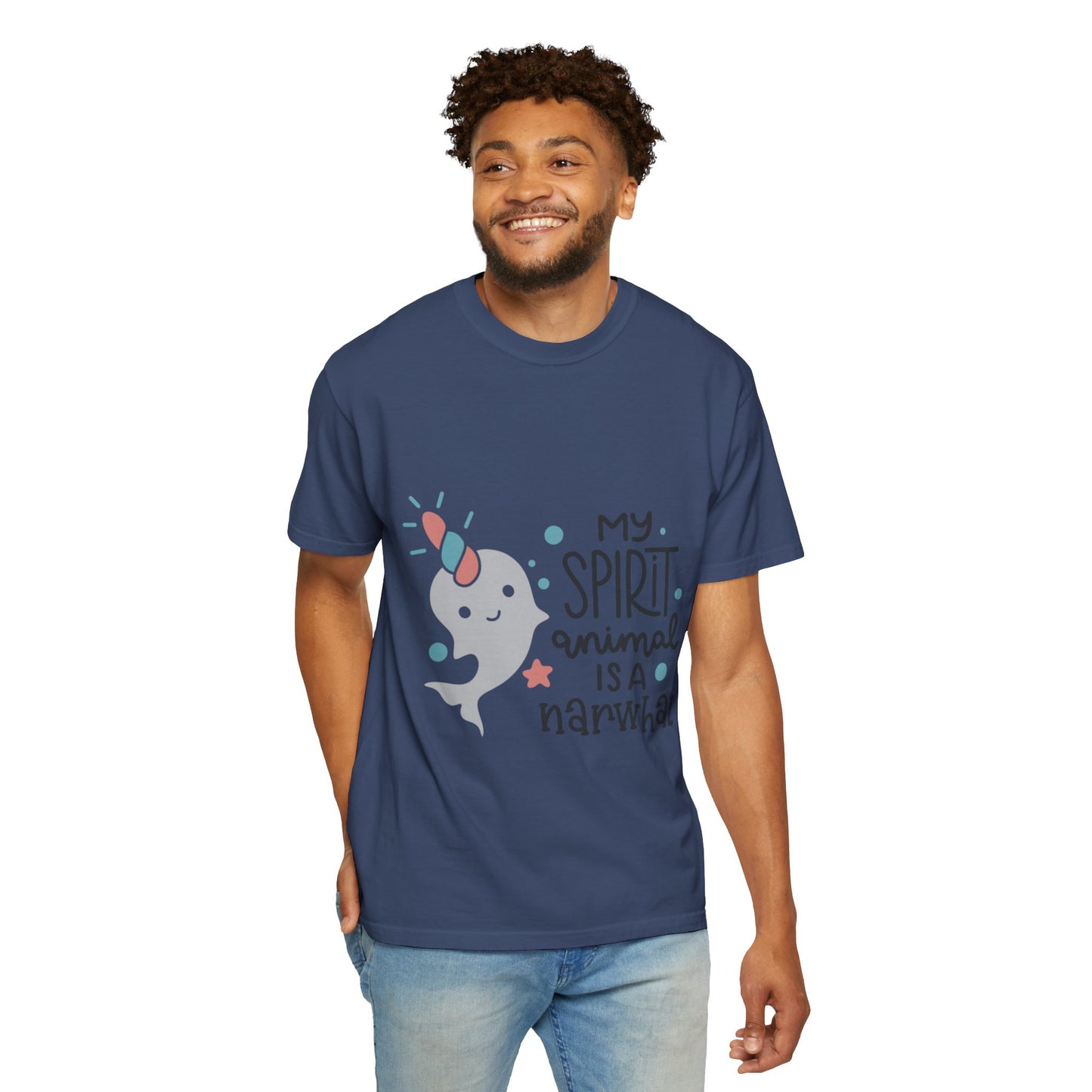 My Spirit Animal Is a Narwhal Unicorn Of The Sea Tusk Tee Inuit Culture Migration Unisex Heavy Cotton T-Shirt