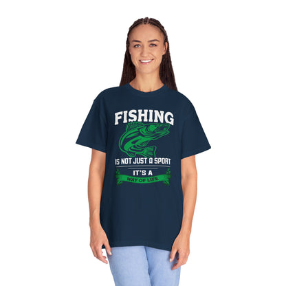 Fishing Is Not Just A Sport Reel Bait Fishing Tee Solitude Unisex Heavy Cotton T-Shirt