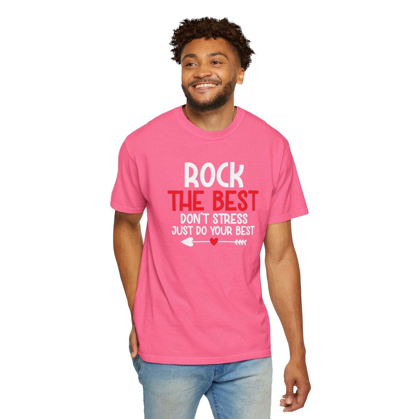 Motivational Rock The Best Stop Wishing Start Doing Action Goal Setting Modern Tee Achievement Self-Improvement Unisex Heavy Cotton T-Shirt